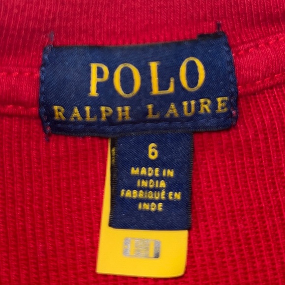 Polo Ralph Lauren Shirt Boys 6 Red Long Sleeve Logo Preppy Classic Traditional - Picture 5 of 5